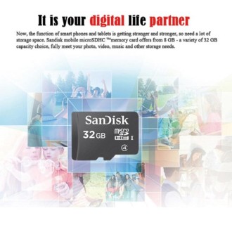 SanDisk C4 Small Speaker TF Card Mobile Phone Micro SD Card Memory Card, Capacity: 8GB 