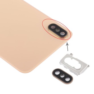 Battery Back Cover with Back Camera Bezel & Lens & Adhesive  for iPhone XS(Gold)