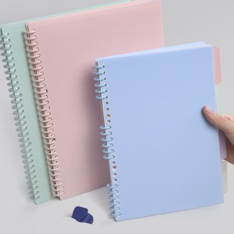 5sets Frosted Loose-Leaf Book Cover DIY Hand Book Cover, Size: A4(Coral Blue)