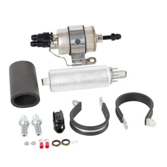 Car Fuel Pressure Regulator Kit LS Conversion Fuel Filter EFI Electronic Fuel Pump GSL392(Silver)