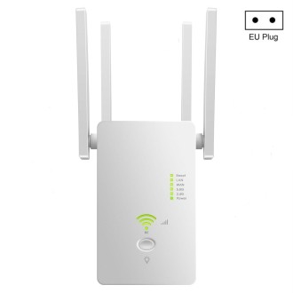 U6 5Ghz Wireless WiFi Repeater 1200Mbps Router Wifi Booster 2.4G Long Range Extender(EU Plug)