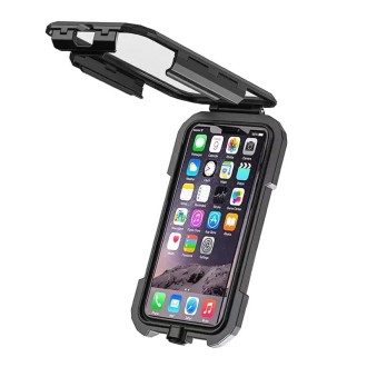 M18L-A2 Motorcycle / Bicycle Rearview Mirror Wireless Charging Waterproof Box Mobile Phone Holder