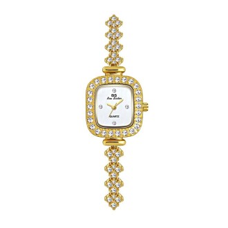 BS Bee Sister FA1518  Women Diamond Watch Bracelet Watch(Gold)