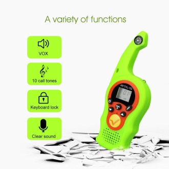 1 Pair RETEVIS RT75 0.5W US Frequency 22CHS FRS License-free Children Handheld Walkie Talkie(Green)