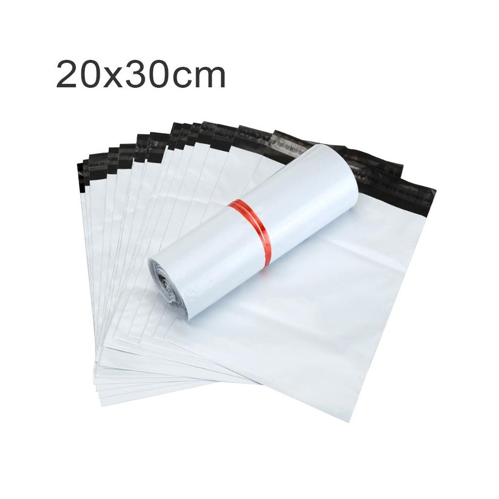 100 PCS / Roll Thick Express Bag Packaging Bag Waterproof Plastic Bag, Size: 20x30cm(White)