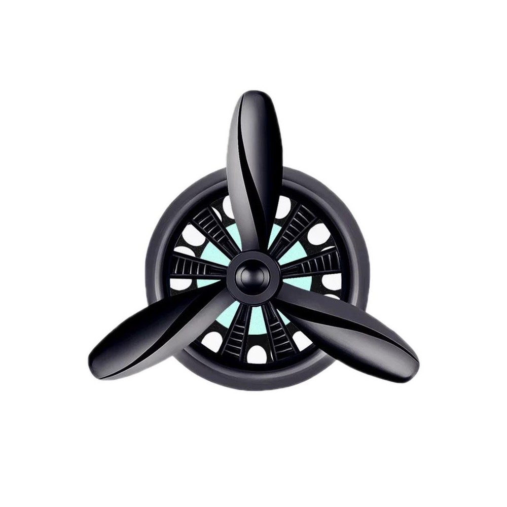 Car Air Outlet Perfume Aromatherapy Swivel Fan(Black Without Light)