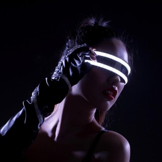 LED Glasses Luminous Party Classic Toys for Dance DJ Party Mask Costumes Props Gloves(White illuminating)