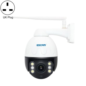 ESCAM Q5068 H.265 5MP Pan / Tilt / 4X Zoom WiFi Waterproof IP Camera, Support ONVIF Two Way Talk & Night Vision, UK Plug