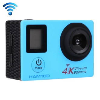 HAMTOD H12 UHD 4K WiFi  Sport Camera with Waterproof Case, Generalplus 4247, 0.66 inch + 2.0 inch LCD Screen, 170 Degree Wide An