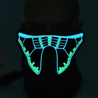 FG-MA-013 Halloween Mask Voice Control LED Cold Light Terror Cosplay Mask