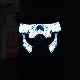 FG-MA-023 Halloween Mask Voice Control LED Cold Light Terror Cosplay Mask