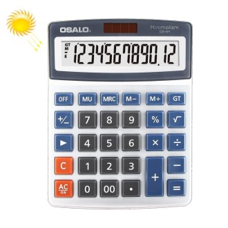 OSALO OS-4M 12 Digits Desktop Calculator Solar Energy Dual Power Calculator