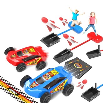 Pedal Catapult Launch Aerodynamic Car Parent-child Outdoor Competitive Racing, Color: Red