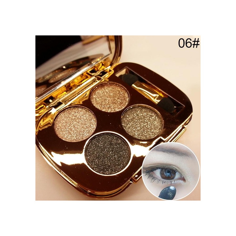 Professional  Eye Makeup Eyeshadow Palette Gold Smoky Cosmetics Makeup Palette Diamond Bright Glitter Eye Shadow(6)