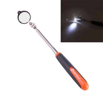 Retractable Vehicle Car Chassis Telescoping Inspection Mirror with 1 PCS 3mm LED Light, Mirror Diameter: 32mm, Max Expanding Len