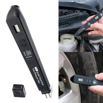 Car 2 in 1 Diagnostic Tool Brake Fluid Liquid Tire Pressure Tester