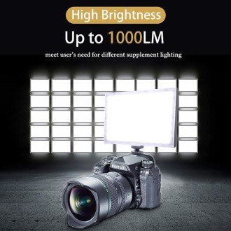 LUXCeO P02 LED Video Light Super Slim Panel 1000LM 3000-6000K Light On-camera Light Selfie Soft Light Video Photography Studio L