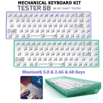 Dual-mode Bluetooth/Wireless Customized Hot Swap Mechanical Keyboard Kit, Color: Black