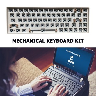 Dual-mode Bluetooth/Wireless Customized Hot Swap Mechanical Keyboard Kit, Color: Black