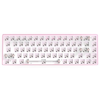 Dual-mode Bluetooth/Wireless Customized Hot Swap Mechanical Keyboard Kit, Color: Pink