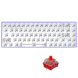 Dual-mode Bluetooth/Wireless Customized Hot Swap Mechanical Keyboard Kit + Red Shaft, Color: Purple