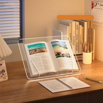 BG-2Y For iPad Tablet PC Angle Adjustable Transparent Acrylic Reading Bookshelf