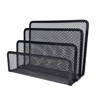 Mesh Letter Sorter Mail Document Tray Black Desk Office File Storage Rack