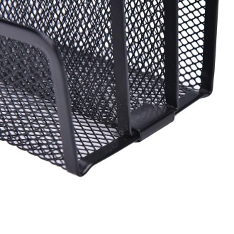 Mesh Letter Sorter Mail Document Tray Black Desk Office File Storage Rack