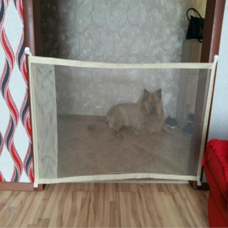 Dog Pet Fences Portable Folding Safe Protection Safety Door Magic Gate For Dogs Cat Pet, Size:180cm x72cm(Beige)