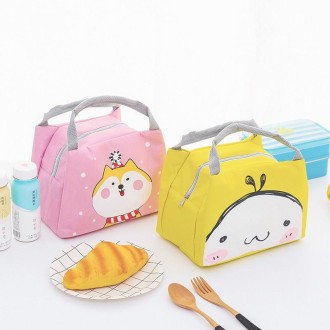 Portable Student Lunch Outdoor Portable Insulation Child Cute Student Lunch Box Bag(Polar Bear)