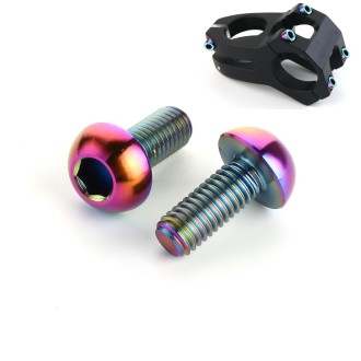 2 PCS Bicycle Accessories Titanium Bottle Cage Screw M5 12mm(Colour)