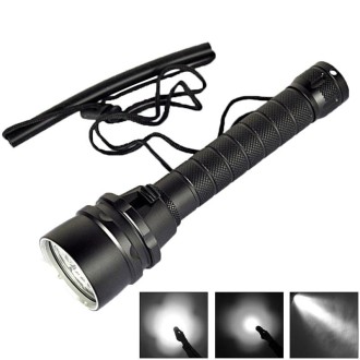 5 x CREE XM-L2 White Light Diving Flashlight, 6800 LM, Diving Depth: 150m (Black)