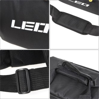 LEO 28048 Thickening Square Road Sub Bag Bait Wheel Fishing Gear Bag(Black)