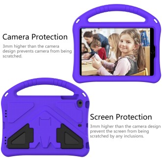 For iPad Mini5/4/3/2/1 EVA Flat Anti Falling Protective Case Shell with Holder(Purple)