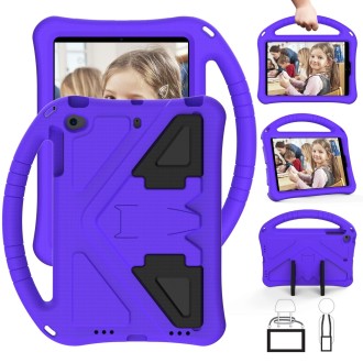 For iPad Mini5/4/3/2/1 EVA Flat Anti Falling Protective Case Shell with Holder(Purple)