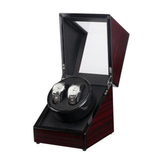 Ebony Lacquer Single-Head 2-Position Watch Box Rotating Winding Watch Shaker Motor Box,US Plug(W113RT)