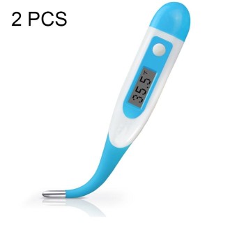 2 PCS LCD Electronic Digital Baby Thermometer Waterproof Soft Tip Medicine Home Thermometer, Random Color Delivery