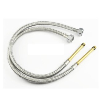 Weave Stainless Steel Flexible Plumbing Pipes Cold Hot Mixer Faucet Water Pipe Hoses High Pressure Inlet Pipe, Specification: 60