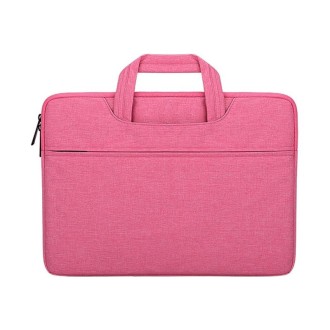 ST01 Large-Capacity Waterproof Shock-Absorbing Laptop Handbag, Size: 15.6 inches(Rose Pink)