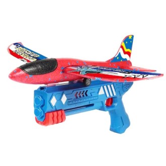 BY-0212 Foam Plane Hand Throw Catapult Aircraft Launcher Glider Model, Color: Blue