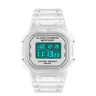 SANDA 2009 Multifunctional Sports Waterproof Calendar Watch(Silver)