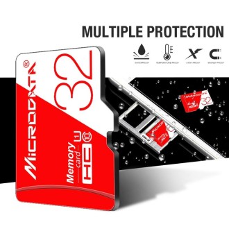 MICRODATA 64GB High Speed U3 Red and White TF(Micro SD) Memory Card