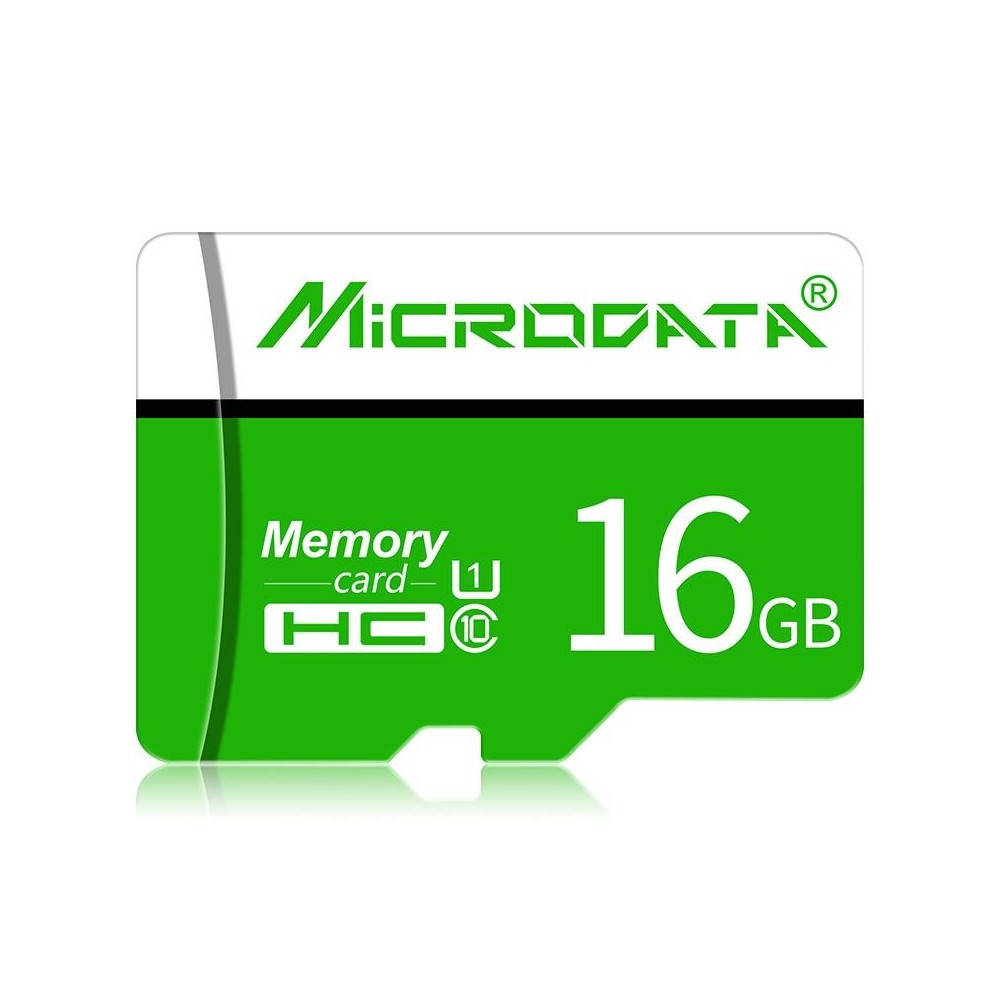 MICRODATA 16GB U1 Green and White TF(Micro SD) Memory Card