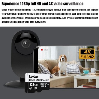 Lexar MicroSDHC 128GB High-endurance Driving Recorder Video Surveillance Camera TF Memory Card Video Card