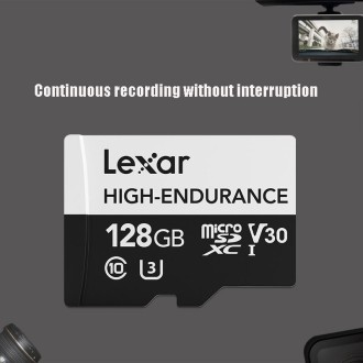 Lexar MicroSDHC 128GB High-endurance Driving Recorder Video Surveillance Camera TF Memory Card Video Card