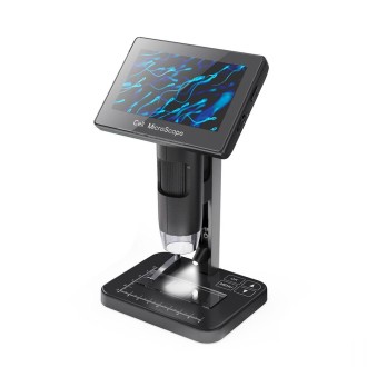 HD Electronic Digital Microscope 5 Inch Screen Touch Key 8000X Biological Cell Electronic Magnifying Glass