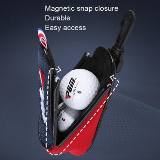 PGM SOB005 Golf Ball Bag Light Waist Bag Magnetic Suction Mini Ball Bag(Blue)