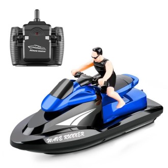 809  2.4G Remote Control Motor Speed Boat High Speed Electric Yacht Model Children Water Toys, Specification Single Battery (Blu