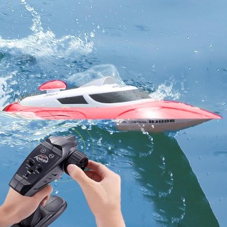 HongXunJie HJ806 2.4Ghz Water Cooling High Speed Racing Boats with Remote Controller, Auto Flip Function, 200m Control Distance(