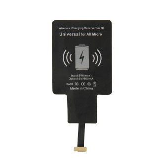 Wireless Charging Receiver For QI, Universal for All Micro(Black)